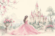 Muted Green Wallpaper Fairy Tale Removable Princess Wall Decor design