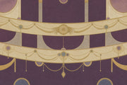 Purple Background Wallpaper Textured Removable Ornate Wall Decor design