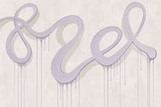 Abstract Wallpaper Lavender Ribbon Removable Paint Drips Wall Decor design