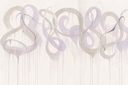 Abstract Wallpaper Ribbon Loops Removable Brushstroke Wall Decor design