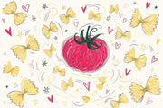 Farfalle Wallpaper Tomato Italian Wall Mural design