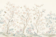 Chinoiserie Wallpaper Watercolor Blossom Trees Removable Wall Decor design