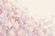 Ginkgo Leaves Wallpaper Watercolor Removable Pastel Wall Decor design