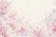 Watercolor Floral Wallpaper Pink Flowers Cream Background Wall Mural design