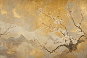 Cherry Blossoms Wallpaper Asian Inspired Serene Landscape Removable Wall Decor design