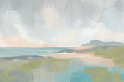 Coastal Landscape Wallpaper Abstract Seascape Removable Painterly Wall Decor design