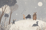 Woodland Wallpaper Moonlit Removable Animals Wall Decor design
