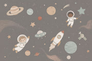 Space Wallpaper Astronauts Removable Planets Wall Decor design