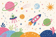 Kids Wallpaper Space Planets Wall Mural design