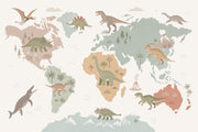 Dinosaur Map Wallpaper World Map Map World Wall Mural design