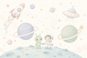Watercolor Texture Wallpaper Holding Hands Kids Wall Mural design