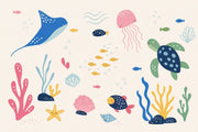Underwater Wallpaper Ocean Removable Sea Animals Wall Decor design