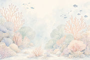 Underwater Reef Wallpaper Coral Fish Wall Mural design