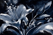 Dark Floral Wallpaper Background White Removable Wall Decor design