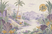 Watercolor Texture Wallpaper Tropical Landscape Art Deco Removable Wall Decor design