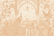 Mughal Wallpaper Toile Removable Peacock Wall Decor design