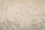 Chinoiserie Wallpaper Botanical Floral Removable Wall Decor design