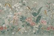 Botanical Wallpaper Floral Birds Wall Mural design
