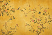 Muted Green Wallpaper Chinoiserie Removable Botanical Wall Decor design