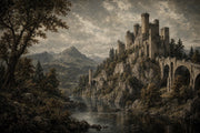 Walls Wallpaper Stone Bridge Medieval Castle Wall Mural design