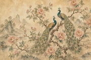 Chinoiserie Wallpaper Peacocks Peonies Wall Mural design