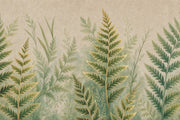 Muted Green Wallpaper Botanical Watercolor Wall Mural design