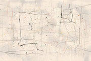 Paint Splatter Wallpaper Scribble Lines Cream Background Removable Wall Decor design