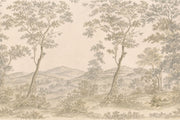 Pastoral Landscape Wallpaper Toile French Country Removable Wall Decor design