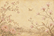 Muted Green Wallpaper Scenic Landscape Chinoiserie Wall Mural design