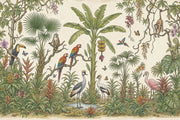 Tropical Jungle Wallpaper Botanical Exotic Birds Removable Wall Decor design