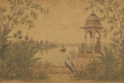 Indian Landscape Wallpaper Mughal Garden Peacock Wall Mural design