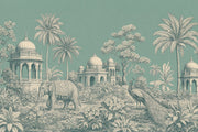 Scenic Landscape Wallpaper Tropical Pavilion Removable Elephant Wall Decor design