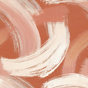 Terracotta Wallpaper Brushstroke Removable Curved Arcs Wall Double Roll design