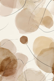 Organic Shapes Wallpaper Watercolor Removable Minimalist Wall Double Roll design