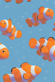 Clownfish Wallpaper Underwater Ocean Removable Wall Decor design