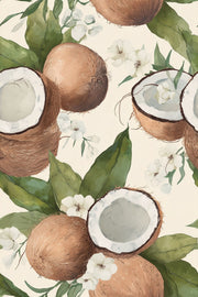 Coconut Wallpaper Tropical Botanical Decorative Mural design