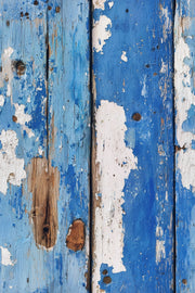 Weathered Wood Wallpaper Blue Planks Removable Peeling Paint Wall Double Roll design