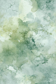 Abstract Watercolor Wallpaper Sage Green Mint Decorative Mural design
