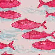 Fish Wallpaper Coastal Removable Aqua Water Wall Double Roll design