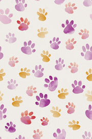 Paw Prints Wallpaper Watercolor Pet Themed Decorative Mural design