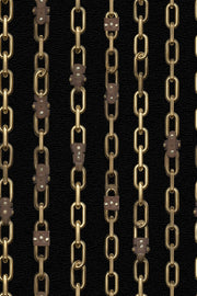 Gold Chains Wallpaper Black Background Removable Glam Industrial Wall Double Roll design