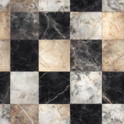 Black Marble Wallpaper Checkered Geometric Decorative Mural design