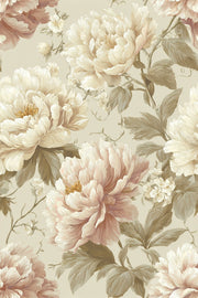 Peony Wallpaper Floral Botanical Decorative Mural design