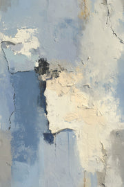 Textured Wallpaper Light Blue Plaster Effect Removable Wall Decor design
