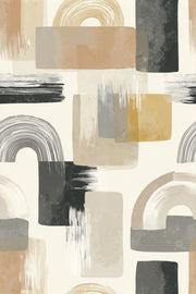 Abstract Wallpaper Geometric Removable Brush Strokes Wall Double Roll design