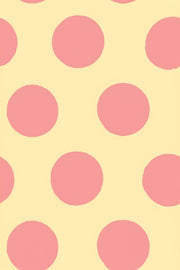 Polka Dots Wallpaper Pink Dots Yellow Background Decorative Mural design
