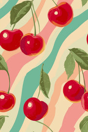 Fruit Wallpaper Cherries Retro Removable Wall Decor design