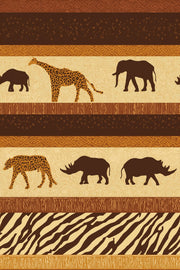 African Safari Wallpaper Wild Animals Zebra Stripe Removable Wall Decor design