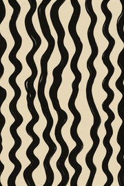 Wavy Stripes Wallpaper Hand Painted Abstract Decorative Mural design