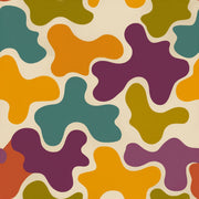 Mid Century Modern Wallpaper Retro Color Block Removable Wall Decor design